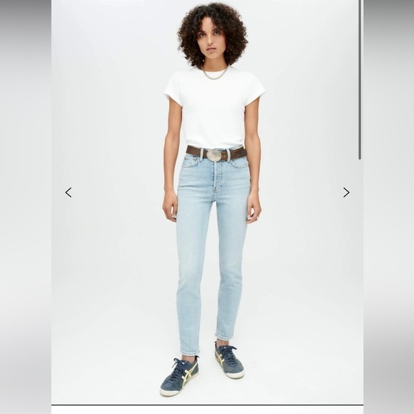 Re/Done 90s High Rise Ankle Crop in Mid 90s - Picture 1 of 7